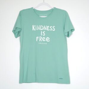 Life is Good Womens Crusher Tee‎ Size Medium Blue Kindness Is Free T-shirt